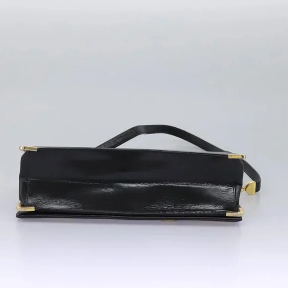 Christian Dior Shoulder Bag Calf leather Black Auth
